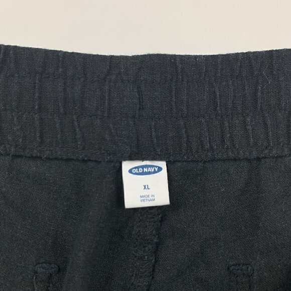 Old Navy Black Linen Blend Pull On Shorts XL - Picture 2 of 3